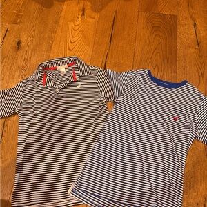 The Beaufort Bonnet Company Navy and White Striped Polo and Tee